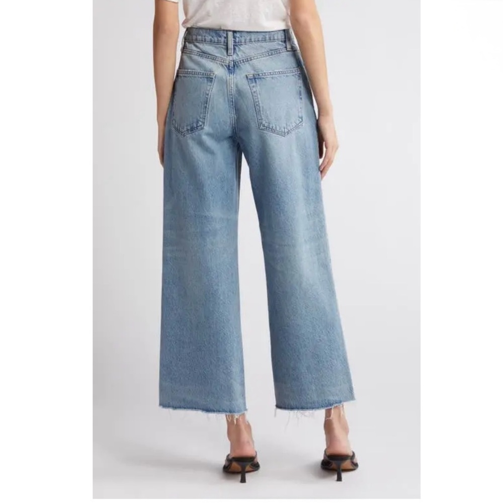 FRAME The Relaxed Straight Jeans in Rhode Wide Leg High-Rise Light Blue Women 28
